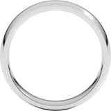 14K White Gold 5 mm Lightweight Comfort-Fit Half Round Band Size 8.5
