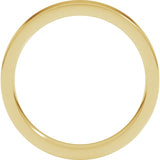 18K Yellow Gold 3 mm Comfort-Fit Flat Band Size 5.5
