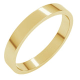 14K Yellow Gold 3 mm Flat Band Size 6
