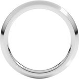 14K White Gold 3 mm Comfort-Fit Half Round Band Size 11
