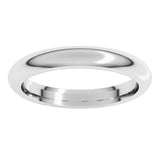 14K White Gold 3 mm Comfort-Fit Half Round Band Size 11