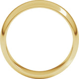 18K Yellow Gold 6 mm Half Round Band Size 9