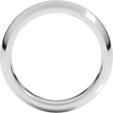 Platinum 5 mm Comfort-Fit Half Round Band Size 11.5