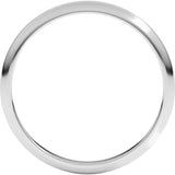 14K White Gold 2 mm Half Round Band Size 7.5