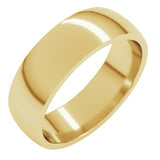 14K Yellow Gold 6 mm Lightweight Comfort-Fit Half Round Band Size 6