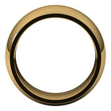 14K Yellow Gold 10 mm Comfort-Fit Half Round Band Size 9