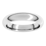 14K White Gold 4 mm Comfort-Fit Half Round Band Size 6