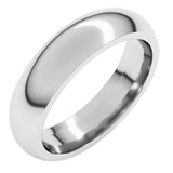 Platinum 5 mm Comfort-Fit Half Round Band Size 9