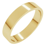 18K Yellow Gold 4 mm Flat Band Size 5.5