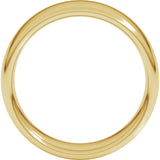 18K Yellow Gold 7 mm Comfort-Fit European-Style Band Size 8