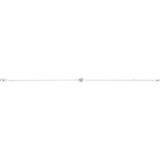 14K White Gold Natural White Sapphire  6 1/2-7-1/2" Bracelet