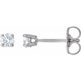 Sterling Silver 1/2 CTW Lab-Grown White Diamond Earrings
