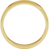 10K Yellow Gold 5 mm Stepped-Edge Flat Band Size 8