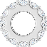 14K White Gold 1/3 CTW Natural Diamond Spacer Charm/Pendant