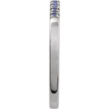 14K White Gold Lab-Grown Alexandrite Stackable Ring