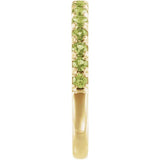 14K Yellow Gold Natural Peridot Stackable Ring