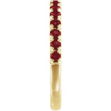 14K Yellow Gold Natural Mozambique Garnet Stackable Ring