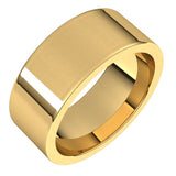 14K Yellow Gold 8 mm Comfort-Fit Flat Band Size 12