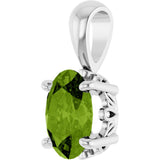 Sterling Silver Natural Peridot Pendant