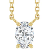 14K Yellow Gold 3/8 CT Lab-Grown Diamond 18" Necklace