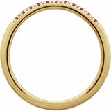 14K Yellow Gold Vermeil Lab-Grown Ruby Stackable Ring