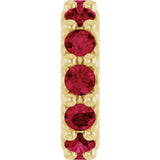 18K Yellow Gold-Plated Sterling Silver Lab-Grown Ruby Spacer Charm/Pendant