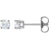 Sterling Silver 1/2 CTW Lab-Grown White Diamond Earrings