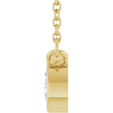 14K Yellow Gold 1/5 CT Lab-Grown Diamond 18" Necklace