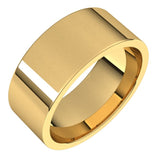 14K Yellow Gold 8 mm Lightweight Comfort-Fit Flat Band Size 10