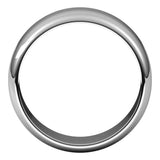 Sterling Silver 8 mm Half Round Band Size 16