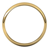 18K Yellow Gold 3.5 mm Half Round Band Size 5.5