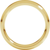 18K Yellow Gold 5 mm Beveled-Edge Comfort-Fit Flat Band Size 9