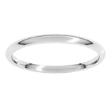 10K White Gold 1.5 mm Lightweight Comfort-Fit Half Round Band Size 8