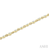 1 Ctw Bezel Set Round Cut Diamond Station Bracelet in 14K Yellow Gold
