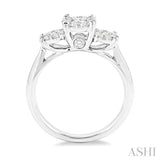 3/4 Ctw Lovebright Round Cut Diamond Ring in 14K White Gold