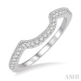 1/6 Ctw Round Cut Diamond Wedding Band in 14K White Gold