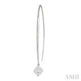 1/3 Ctw Cushion Shape Lovebright Round Cut Diamond Earrings in 14K White Gold