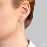 1/3 Ctw Cushion Shape Lovebright Round Cut Diamond Earrings in 14K White Gold