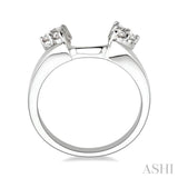 1/8 Ctw Round Cut Diamond Wrap Ring in 14K White Gold