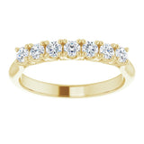 14K Yellow 3/8 CTW Natural Diamond Seven-Stone Anniversary Band
