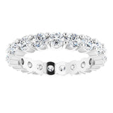 Platinum 1 3/4 CTW Natural Diamond Eternity Band Size 4.5