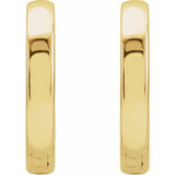 18K Yellow Hinged 16 mm Hoop Earrings