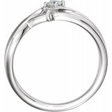 Platinum 1/4 CT Natural Diamond Ring