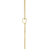 14K Yellow 18 x 12 mm Cross 18" Necklace