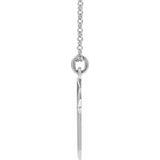 14K White Cross 18" Necklace