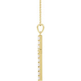 14K Yellow 3/4 CTW Natural Diamond Cross 18" Necklace