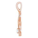 14K Rose 3/8 CTW Natural Diamond Pendant