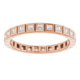 14K Rose 1/3 CTW Natural Diamond Eternity Band Size 7