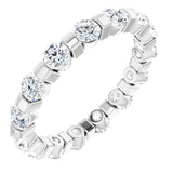 Platinum 1 1/2 CTW Natural Diamond Eternity Band Size 5