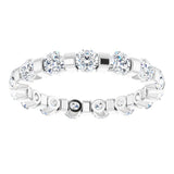 Platinum 1 1/2 CTW Natural Diamond Eternity Band Size 5